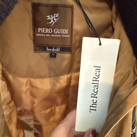 Piero Guidi Brown Jacket with Embroidered Detail size large - Picture 7 of 10